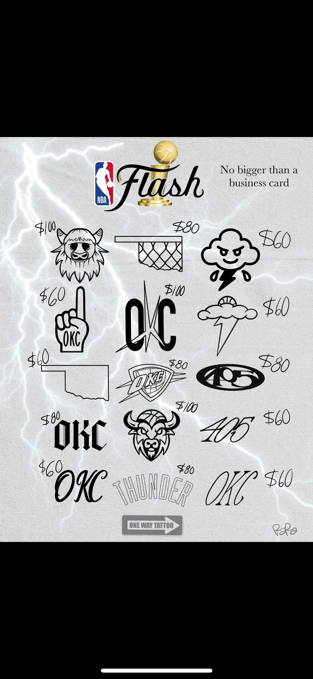 Ride the Thunder: Limited Flash Tattoos to Celebrate OKC in the Finals