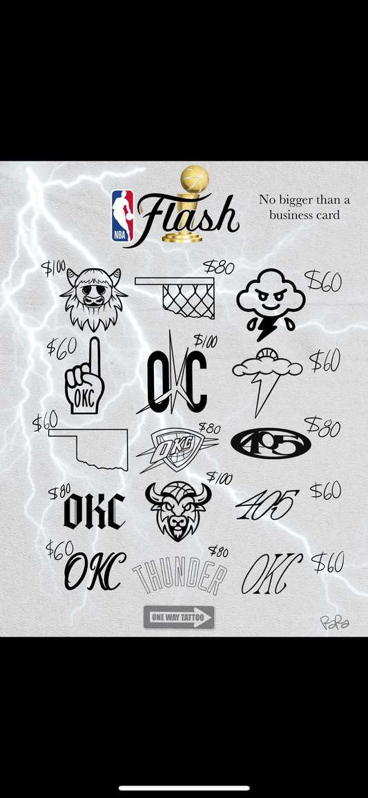 Ride the Thunder: Limited Flash Tattoos to Celebrate OKC in the Finals